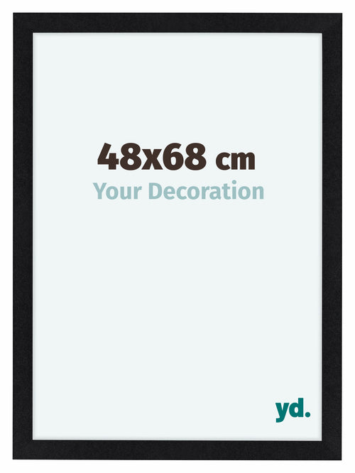 Como MDF Bilderrahmen 48x68cm Schwarz Matt Vorne Vorne | Yourdecoration.at