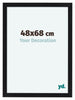 Como MDF Bilderrahmen 48x68cm Schwarz Matt Vorne Vorne | Yourdecoration.at