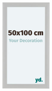 Como MDF Bilderrahmen 50x100cm Weiss Gemasert Vorne Vorne | Yourdecoration.at