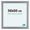 Como MDF Bilderrahmen 50x50cm Silber Matt Vorne Messe | Yourdecoration.at