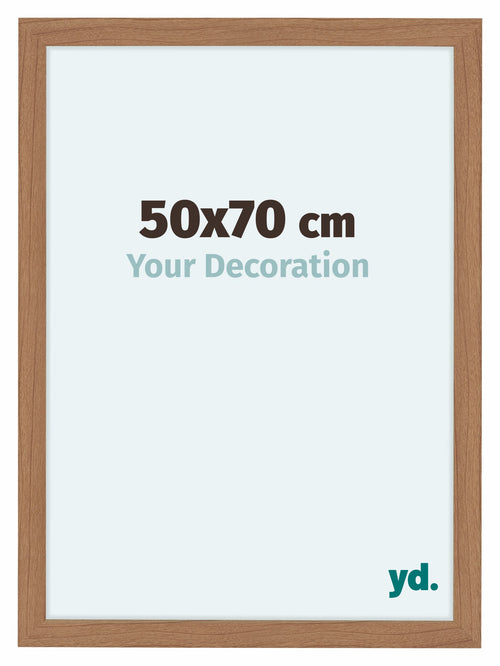Como MDF Bilderrahmen 50x70cm Nussbaum Hell Vorne Messe | Yourdecoration.at