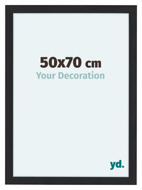 Como MDF Bilderrahmen 50x70cm Schwarz Gemasert Vorne Messe | Yourdecoration.at