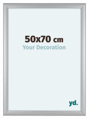 Como MDF Bilderrahmen 50x70cm Silber Matt Vorne Messe | Yourdecoration.at