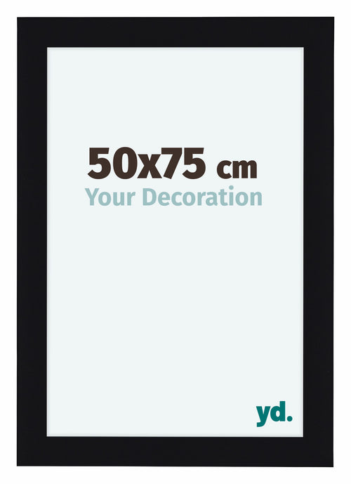 Como MDF Bilderrahmen 50x75cm Schwarz Hochglanz Vorne Vorne | Yourdecoration.at