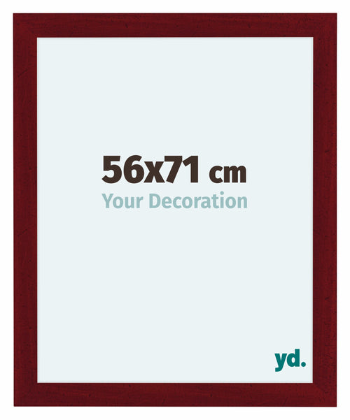 Como MDF Bilderrahmen 56x71cm Weinrot Gewischt Vorne Messe | Yourdecoration.at