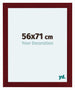 Como MDF Bilderrahmen 56x71cm Weinrot Gewischt Vorne Messe | Yourdecoration.at