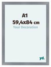 Como MDF Bilderrahmen 59 4x84cm A1 Aluminium Geburstet Vorne Messe | Yourdecoration.at
