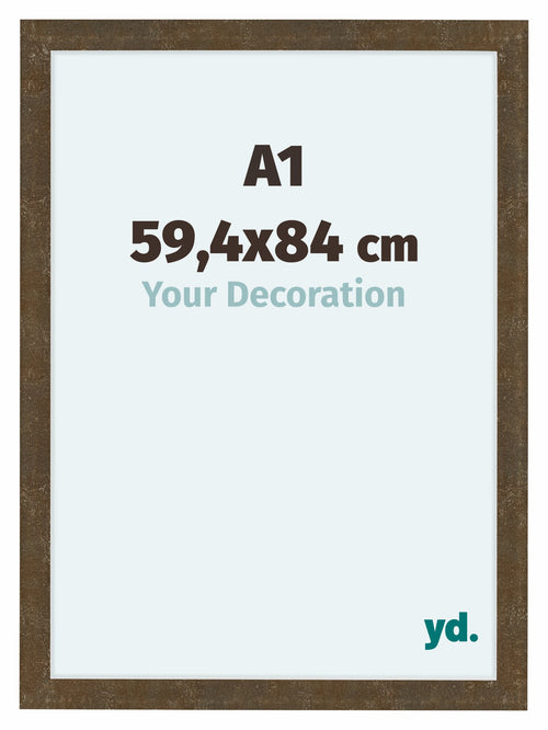 Como MDF Bilderrahmen 59 4x84cm A1 Gold Antik Vorne Messe | Yourdecoration.at