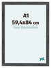 Como MDF Bilderrahmen 59 4x84cm A1 Grau Gewischt Vorne Messe | Yourdecoration.at