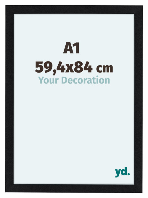Como MDF Bilderrahmen 59 4x84cm A1 Schwarz Matt Vorne Messe | Yourdecoration.at