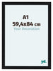 Como MDF Bilderrahmen 59 4x84cm A1 Schwarz Matt Vorne Messe | Yourdecoration.at