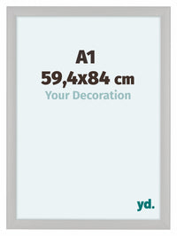 Como MDF Bilderrahmen 59 4x84cm A1 Weiss Gemasert Vorne Messe | Yourdecoration.at