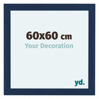 Como MDF Bilderrahmen 60x60cm Dunkelblau Gewischt Vorne Messe | Yourdecoration.at