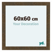 Como MDF Bilderrahmen 60x60cm Gold Antik Vorne Messe | Yourdecoration.at