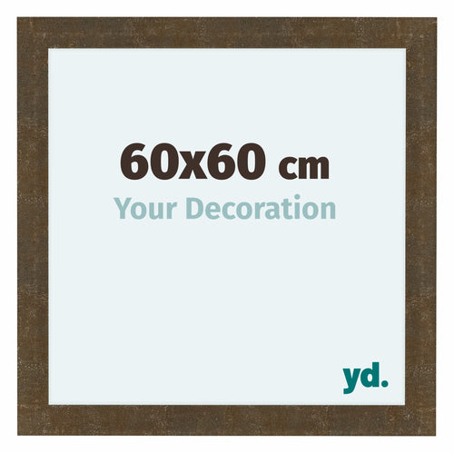 Como MDF Bilderrahmen 60x60cm Gold Antik Vorne Messe | Yourdecoration.at