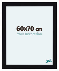 Como MDF Bilderrahmen 60x70cm Schwarz Hochglanz Vorne Messe | Yourdecoration.at