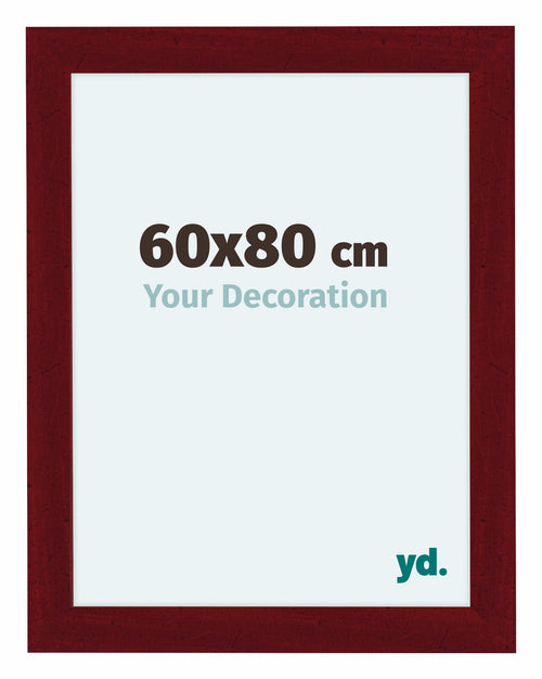 Como MDF Bilderrahmen 60x80cm Weinrot Gewischt Vorne Messe | Yourdecoration.at
