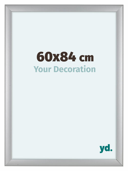Como MDF Bilderrahmen 60x84cm Silber Matt Vorne Messe | Yourdecoration.at