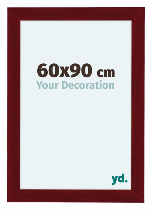 Como MDF Bilderrahmen 60x90cm Weinrot Gewischt Vorne Messe | Yourdecoration.at