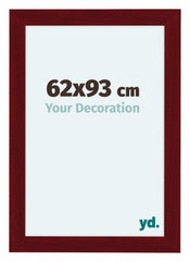 Como MDF Bilderrahmen 62x93cm Weinrot Gewischt Vorne Messe | Yourdecoration.at