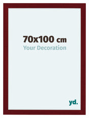 Como MDF Bilderrahmen 70x100cm Weinrot Gewischt Vorne Messe | Yourdecoration.at