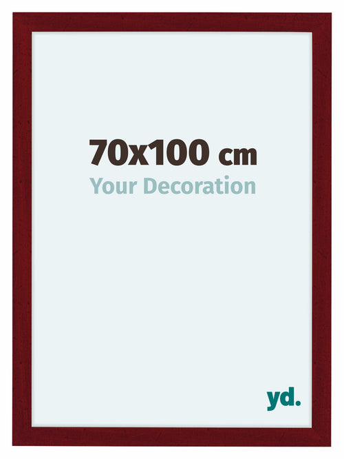 Como MDF Bilderrahmen 70x100cm Weinrot Gewischt Vorne Messe | Yourdecoration.at