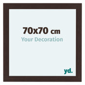 Como MDF Bilderrahmen 70x70cm Eiche Dunkel Vorne Messe | Yourdecoration.at