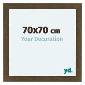 Como MDF Bilderrahmen 70x70cm Gold Antik Vorne Messe | Yourdecoration.at