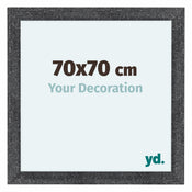 Como MDF Bilderrahmen 70x70cm Grau Gewischt Vorne Messe | Yourdecoration.at