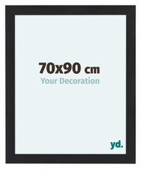 Como MDF Bilderrahmen 70x90cm Schwarz Gemasert Vorne Messe | Yourdecoration.at