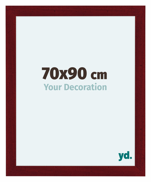Como MDF Bilderrahmen 70x90cm Weinrot Gewischt Vorne Messe | Yourdecoration.at