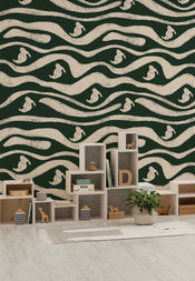 Disney Donald Duck Green Waves Innere Fototapete DX4 201 | Yourdecoration.at