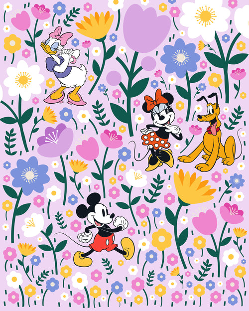 Disney Mickey Mouse and Minnie Mouse Botanical Spring Fototapete DX4 175 | Yourdecoration.at