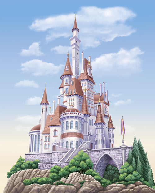 Disney Princess Belle Castle Fototapete DX4 229 | Yourdecoration.at