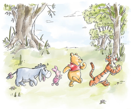 Disney Winnie the Pooh Walk Together Fototapete DX6 228 | Yourdecoration.at