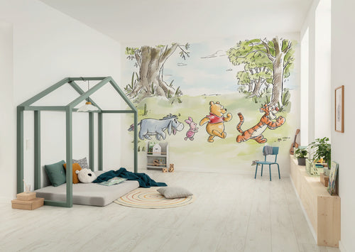 Disney Winnie the Pooh Walk Together Innere Fototapete DX6 228 | Yourdecoration.at