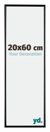 Evry Kunststoff Bilderrahmen 20x60cm Schwarz Hochglanz Vorne Messe | Yourdecoration.at
