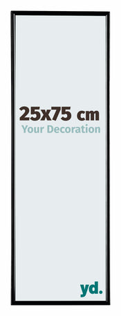 Evry Kunststoff Bilderrahmen 25x75cm Schwarz Hochglanz Vorne Messe | Yourdecoration.at