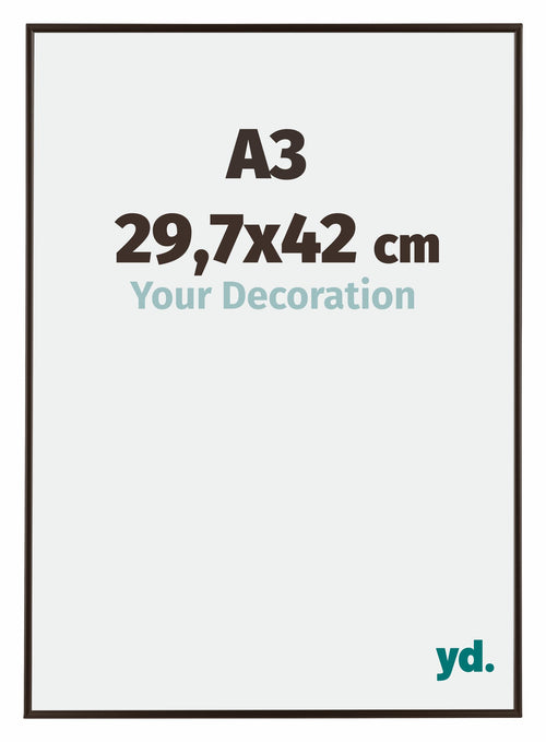 Evry Kunststoff Bilderrahmen 29-7x42cm A3 Antrazit Vorne Messe | Yourdecoration.at