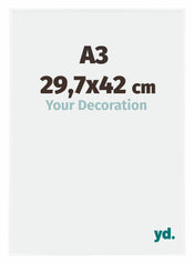Evry Kunststoff Bilderrahmen 29 7x42cm A3 Weiss Hochglanz Vorne Messe | Yourdecoration.at