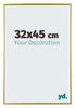 Evry Kunststoff Bilderrahmen 32x45cm Gold Vorne Messe | Yourdecoration.at