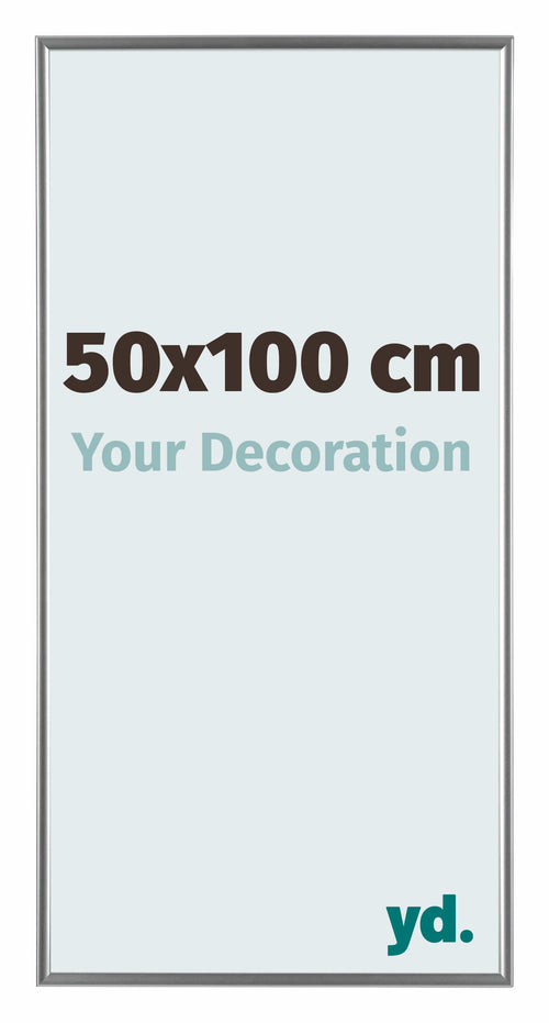 Evry Kunststoff Bilderrahmen 50x100cm Silber Vorne Messe | Yourdecoration.at
