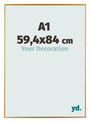 Evry Kunststoff Bilderrahmen 59 4x84cm A1 Gold Vorne Messe | Yourdecoration.at