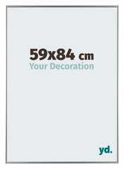 Evry Kunststoff Bilderrahmen 59x84cm Silber Vorne Messe | Yourdecoration.at