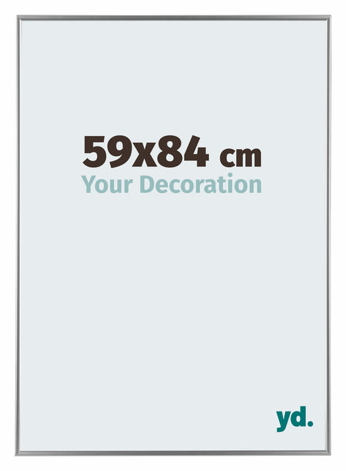 Evry Kunststoff Bilderrahmen 59x84cm Silber Vorne Messe | Yourdecoration.at