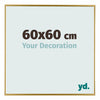 Evry Kunststoff Bilderrahmen 60x60cm Gold Vorne Messe | Yourdecoration.at