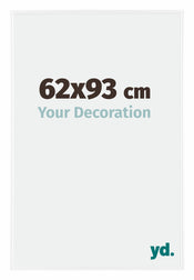 Evry Kunststoff Bilderrahmen 62x93cm Weiss Hochglanz Vorne Messe | Yourdecoration.at