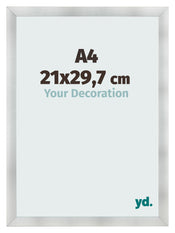 Bilderrahmen A4 - 21x29,7 cm - Aluminium Gebürstet - MDF - Pisa