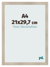 Bilderrahmen A4 - 21x29,7 cm - Eiche Hell - MDF - Pisa