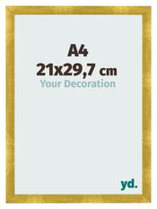 Bilderrahmen A4 - 21x29,7 cm - Gold Vintage - MDF - Pisa